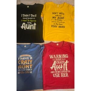 Kids Graphic T-Shirts - Black, Yellow, Blue, Red Size 4-5